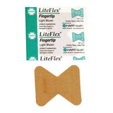 LiteFlex, Fingertip Adhesive Bandages, Light Woven Elastic Cloth, 1-3/4" x 2", 40 per box