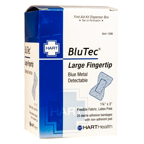 BLUTEC Finger Tip XL 3" Metallic Blue, 35/box