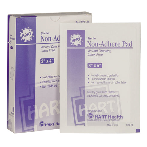 Non-Adhere Pads, HART, 3" x 4", 10/box