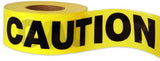 Caution Barricade Tape 2 Mil Black/Yellow 3" x 1000'