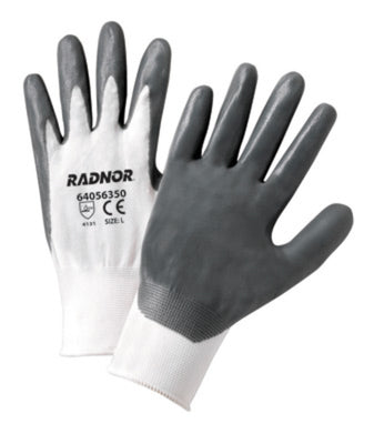 Nitrile Palm Coated Glove, White Liner