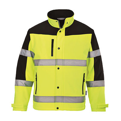 Class 3 Two Tone Softshell Jacket, Lime, US429