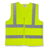 Cordova Class 2 Mesh Vest Lime Zipper Closure