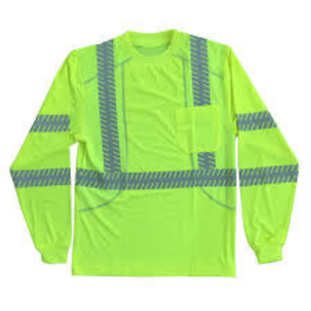 Cordova Hi-Vis Long Sleeve T-Shirt Class 3, Lime, V561