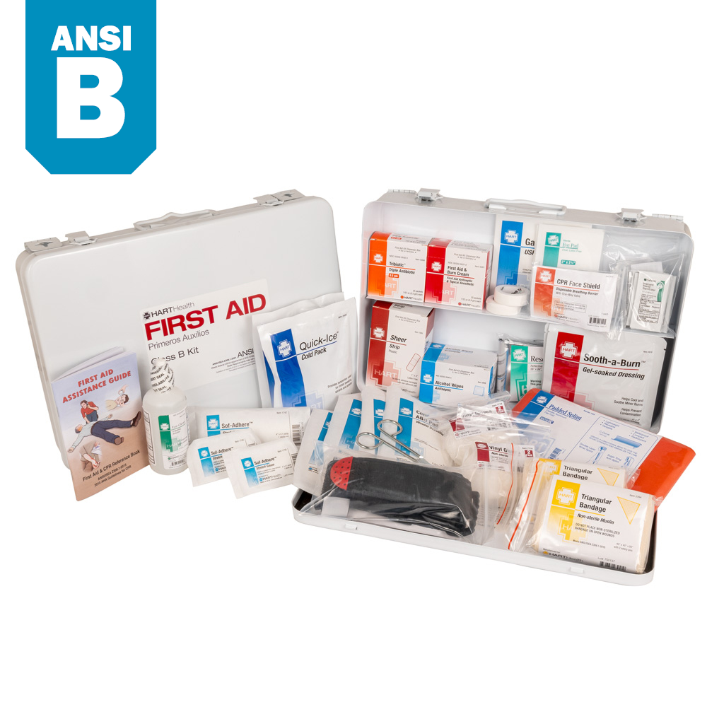 Truck First Aid Kit, ANSI Class B, Bulk, Metal Box, Large | Clark Safety
