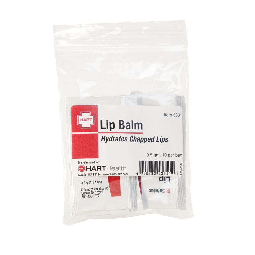 Lip Balm, 0.5 gm, 10 per bag 5331