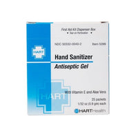 Hart Health Hand Sanitizer, 1.68 ml. packets,  25/box