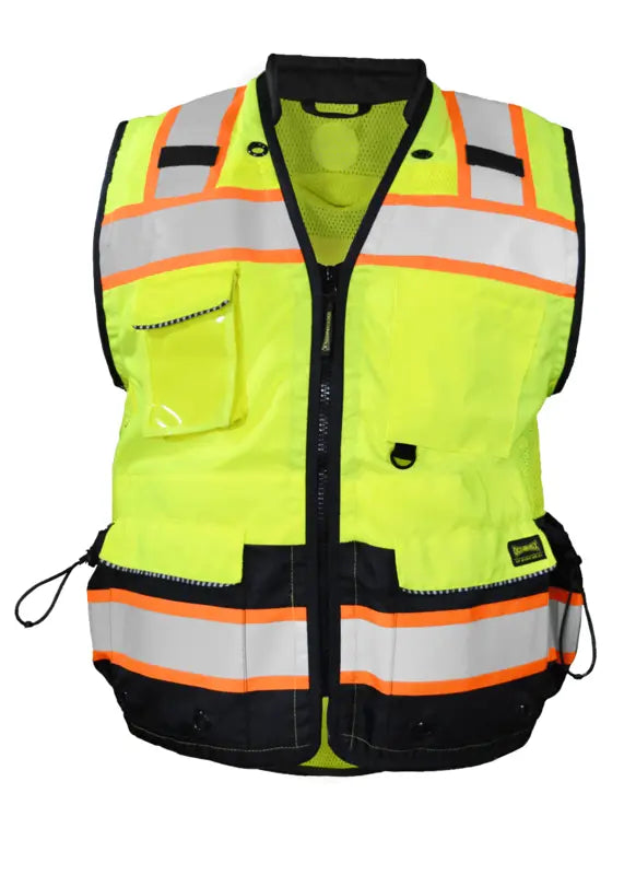Yellow Class 2 Vest Sustainable Heavy Duty Surveyor