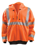 Occunomix Class 3 Hi Viz Orange Hooded Sweatshirt with Zipper