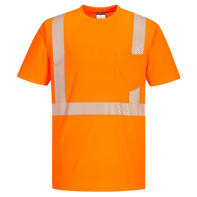 PORTWEST S194 - Segmented Tape Short Sleeve T-Shirt ORANGE