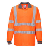 Portwest Class 3 Long Sleeve Polo- Orange