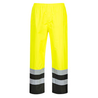 S486 - Hi-Vis Contrast Rain Pants Yellow/Black