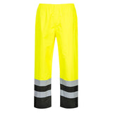 S486 - Hi-Vis Contrast Rain Pants Yellow/Black