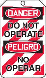 Danger Do Not Operate Tags w/tie 25 pk