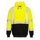 Portwest UB324 Class 3 Two Tone Hooded Sweatshirt Yellow/Black