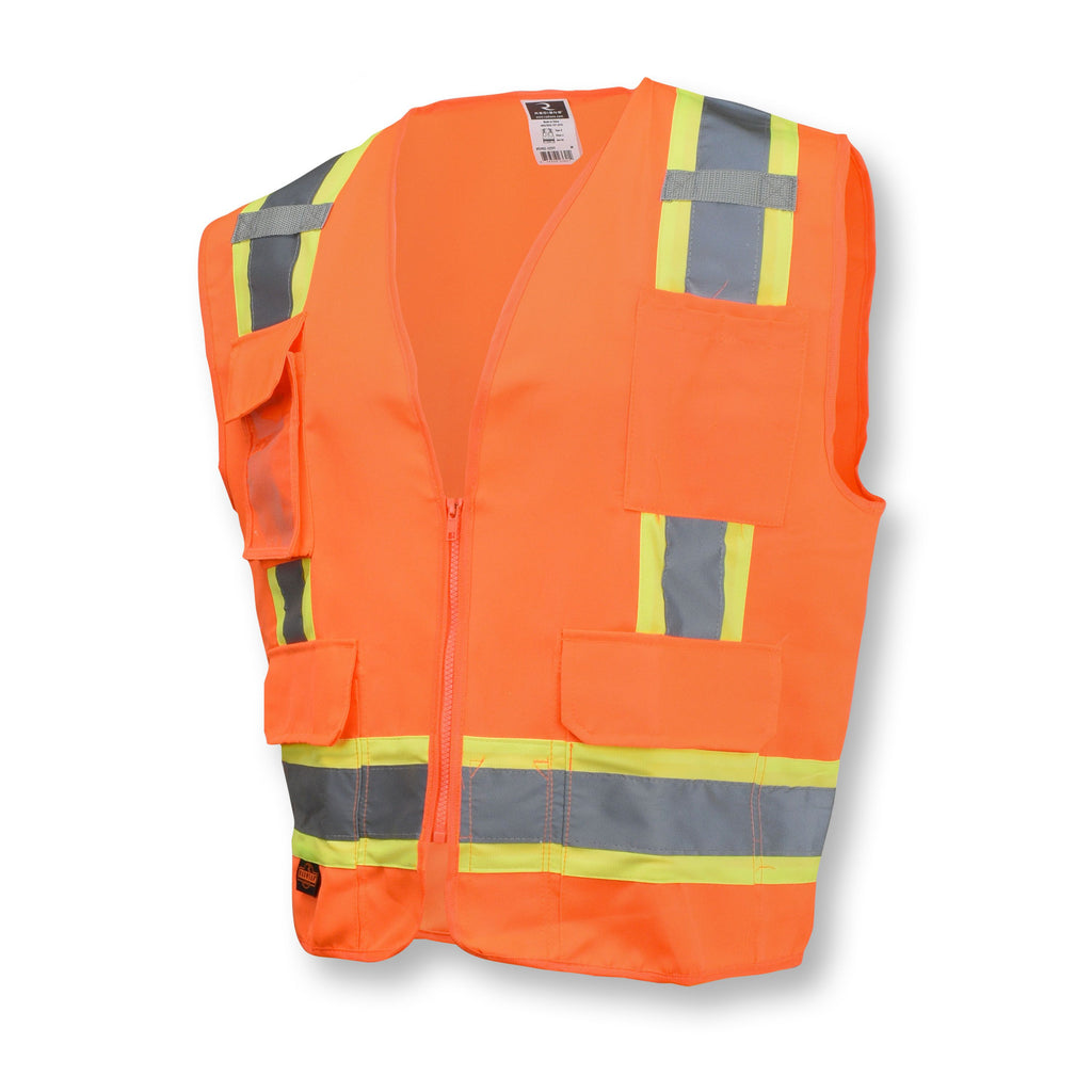Radians SV62 Orange Class 2 Surveyor Heavy Duty Solid Twill Safety Vest