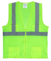 Cordova Class 2 Surveyor Vest Lime Zipper VS271P