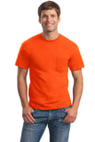 Gildan Ultra Cotton/Poly T-Shirt with Pocket, Safety Orange