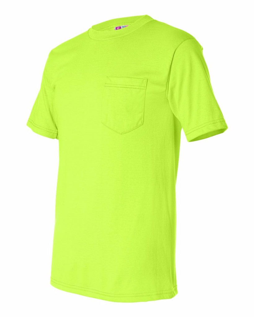 Bayside 1725 50/50 Short Sleeve W/ Pocket Lime T Shirt