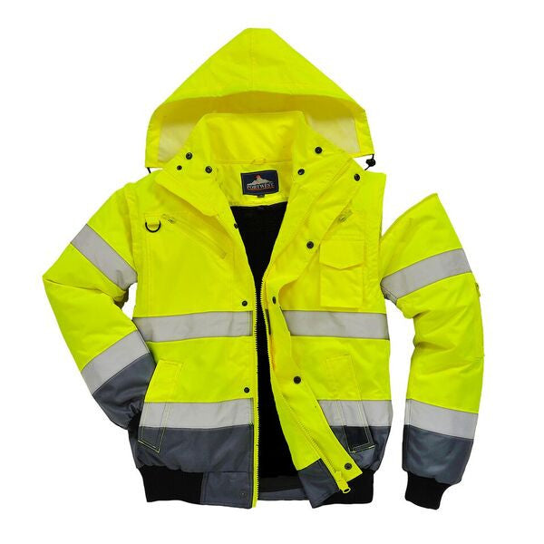 Hi Vis Yellow Bomber Jacket