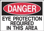 Danger Eye Protection Required In This Area Sign