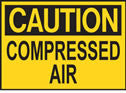 Caution Compressed Air Sign