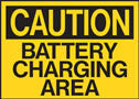 Caution Battery Charging Area Sign