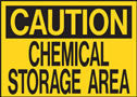 Caution Chemical Storage Area Sign