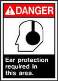 Danger Ear Prot. Req. Sign