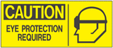 Caution Eye Protection Required Sign