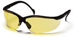 Pyramex Venture II Black Frame Amber Safety Glasses
