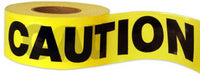Caution Barricade Tape 2 Mil Black/Yellow 3