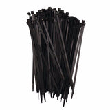 Lock-Style Nylon Ties, Black 7 1/2'' 100 pack