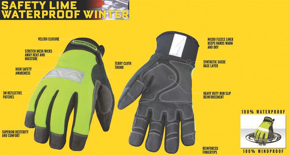 Youngstown Safety Lime Utility Winter Proof Glove