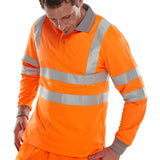 Portwest Class 3 Long Sleeve Polo- Orange