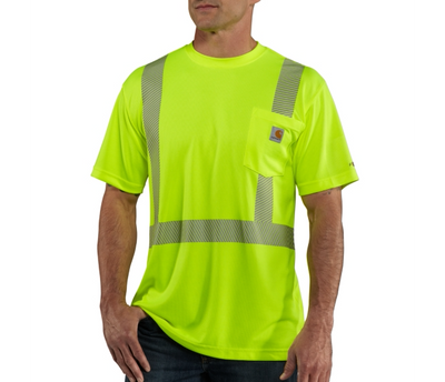 Carhartt Force Class 2 Short Sleeve Shirt- Lime