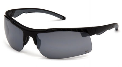 Pyramex Drone Safety Glasses- Black Frames with Silver Mirror Lens