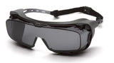 Pyramex Cappture Safety Glasses Gray Antifog with Rubber Gasket- S9920STMRG