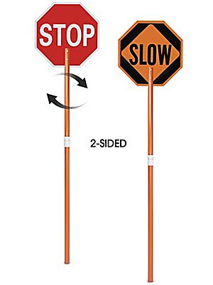 24'' Stop/Slow ABS Paddle, Hi-Intensity Reflective,  Long Paddle