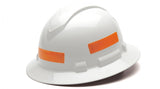 Vinyl Reflective Hard Hat Stickers- 4"x 1" Lime