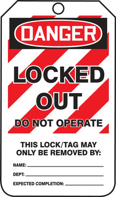Mini OSHA Safety Tag: Locked Out