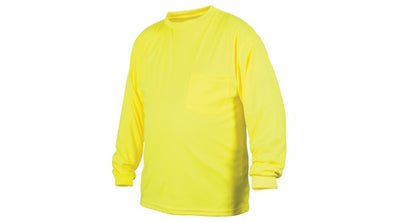 Pyramex Moisture wicking  Lime Hi Vis Long Sleeve T Shirt