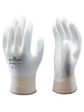 SHOWA® 13 Gauge White Polyurethane Work Gloves With Nylon Knit Liner And Knit Wrist