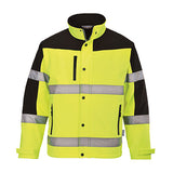 Class 3 Two Tone Softshell Jacket, Lime, US429