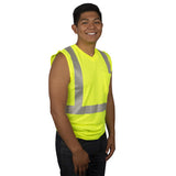 Cor-Brite Hi Vis Sleeveless T-Shirt Lime Mesh V421