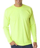 Bayside 1715 50/50 Long Sleeve T- Shirt No Pocket Lime