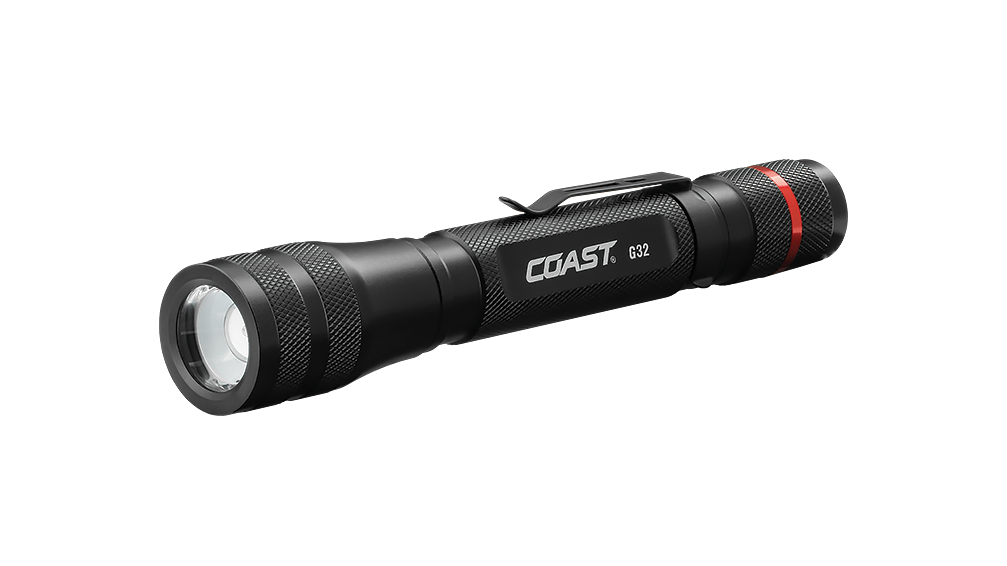 coast pocket rechargeable flashlight XT20R 520 Lumen LED Flashlight, 4 Light Modes with 2-Way Clip and Bite Caps Included it runs on the included COAST ZITHION COAST 31105 Rechargeable Flashlight Twist