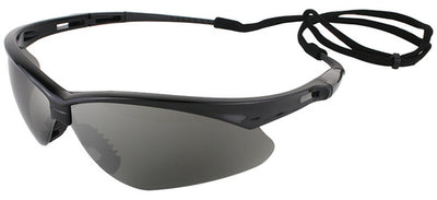 Nemesis Black Frame/Smoke Mirror Lens Safety Glasses- Pair
