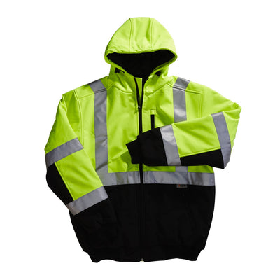 Xtreme Visibility Soft Shell  Hoodie Jacket Class 3